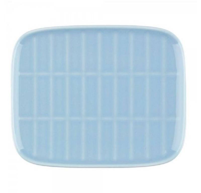 Marimekko Frühstücksteller Teller Oiva Tiiliskivi Light Blue New (15x12cm) von Marimekko