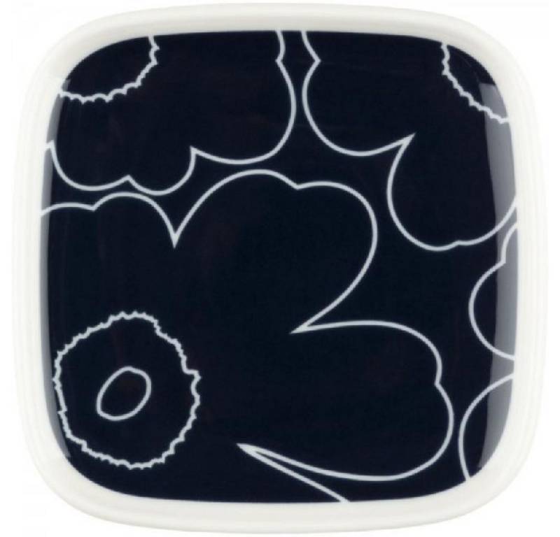 Marimekko Frühstücksteller Teller Oiva Unikko Piirto White Darkblue (10x10cm) von Marimekko
