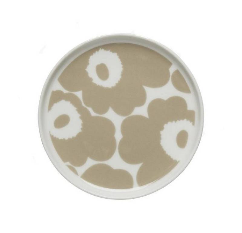 Marimekko Frühstücksteller Teller Oiva-Unikko Weiß-Beige (13,5cm) von Marimekko