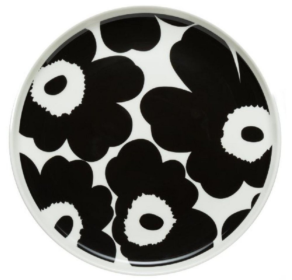 Marimekko Frühstücksteller Teller Oiva-Unikko Weiß-Schwarz (20cm) von Marimekko