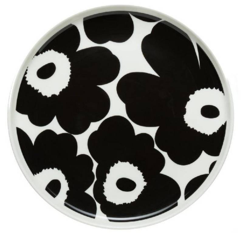 Marimekko Frühstücksteller Teller Oiva-Unikko Weiß-Schwarz (20cm) von Marimekko