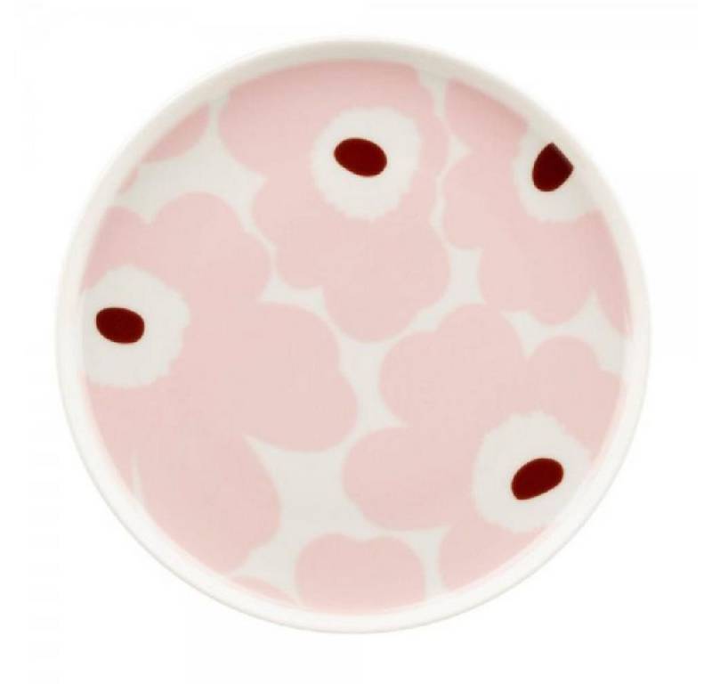 Marimekko Frühstücksteller Teller Oiva Unikko White-Light Pink-Chestnut (20cm) von Marimekko