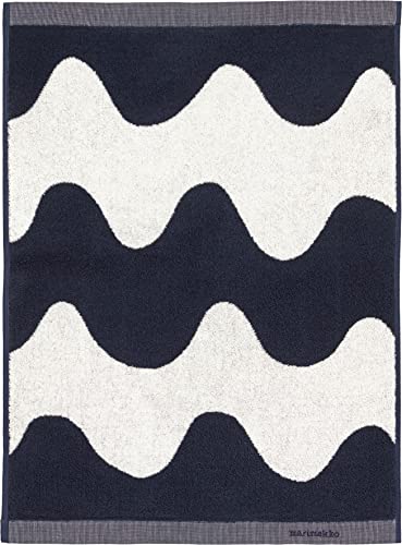 Marimekko - Handtuch - Lokki - Off-White-Dark Blue - Baumwolle - 50 x 70 cm von Marimekko