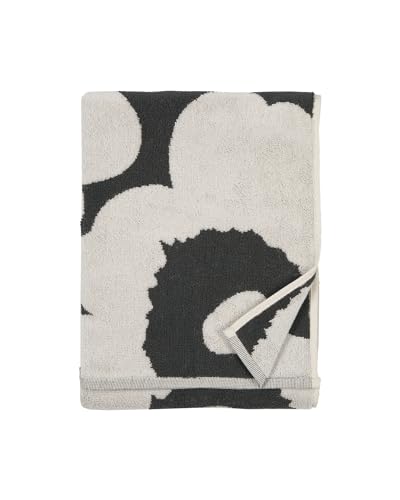 Marimekko - Handtuch - Unikko - Baumwolle - Farbe: Charcoal-Off White - 50 x 70 cm von Marimekko