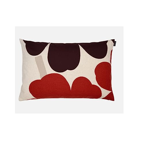 Marimekko - Kissenbezug, Kissenhülle - Unikko - Baumwolle, Leinen - Farbe: Cotton, red - 40 x 60 cm von Marimekko