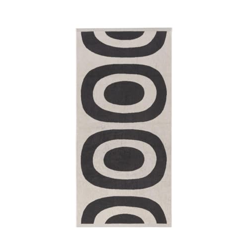 Marimekko Melooni Frottee-Badetuch (Anthrazit) – Natürliche Formen gemusterte Badetücher – 149,9 x 71,1 cm von Marimekko