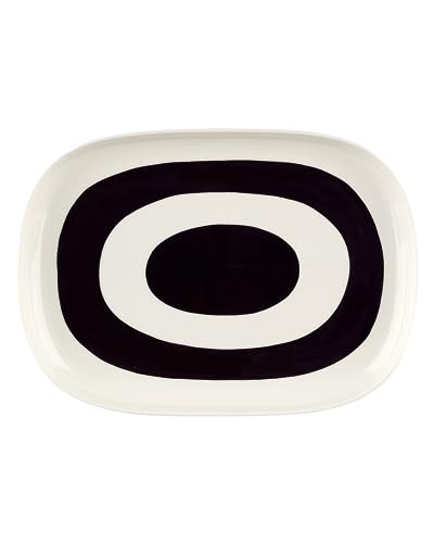 Marimekko Melooni Platter 23X32 cm - White, Black von Marimekko