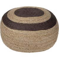 Marimekko - Melooni Pouf, jute / dunkelbraun von Marimekko