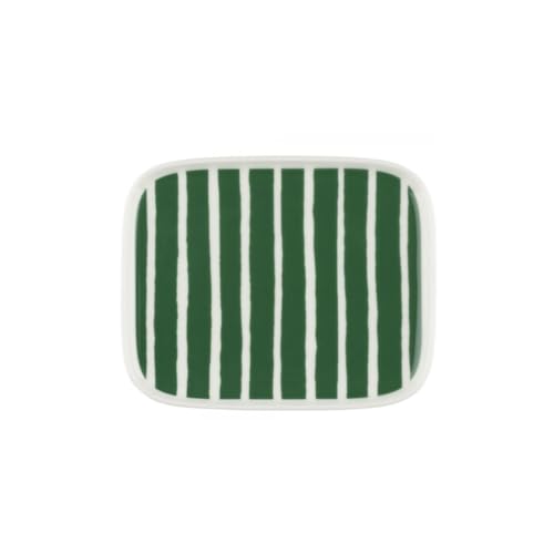 Marimekko Oiva/Piccolo Plate 15x12 cm, 15 x 12 - White, Green von Marimekko