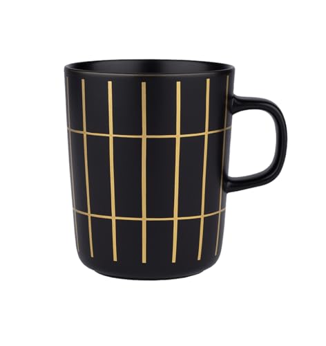 Marimekko Oiva/Tiiliskivi mug 2,5 dl - black, gold von Marimekko