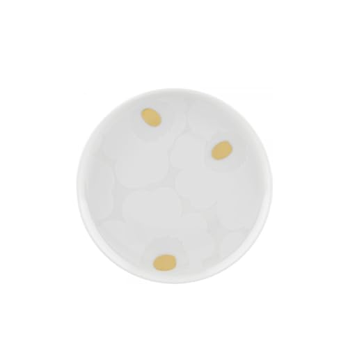 Marimekko Oiva/Unikko Plate 13,5 cm - White, Gold von Marimekko