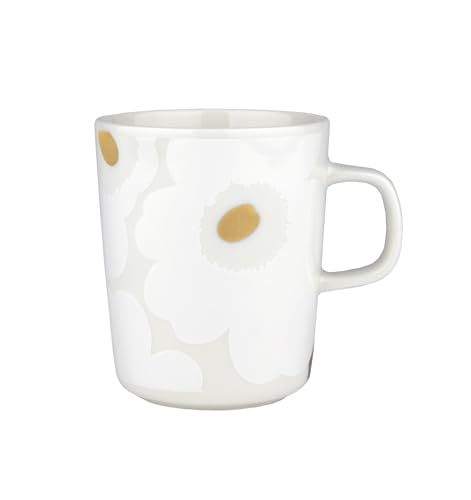 Marimekko Oiva/Unikko Mug 2,5 dl - White, Gold von Marimekko