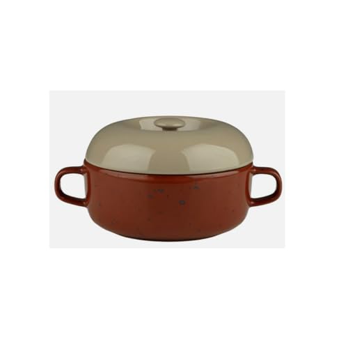Marimekko Oiva Bowl with a lid 5 dl - Terra, Reddish Brown von Marimekko