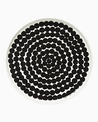 Marimekko - SIIRTOLAPUUTARHA - Teller - Steingut - weiß/schwarz - Ø 20 cm von Marimekko