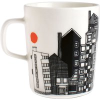 Marimekko - Oiva Siirtolapuutarha Becher 250 ml, weiß / schwarz / orange von Marimekko