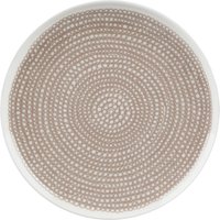 Marimekko - Oiva Siirtolapuutarha Teller, Ø 25 cm, weiß / beige von Marimekko