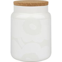 Marimekko - Oiva Unikko Aufbewahrungsdose, 1200 ml, weiß von Marimekko