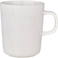 Marimekko - Oiva Unikko Becher mit Henkel, 250 ml, weiß / off-white von Marimekko