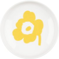 Marimekko - Oiva Unikko Teller, Ø 8,5 cm, weiß / spring yellow von Marimekko