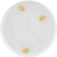 Marimekko - Oiva Unikko Teller, Ø 13,5 cm, weiß / gold von Marimekko