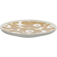 Marimekko - Oiva Unikko Teller, Ø 25 cm, weiß / beige von Marimekko