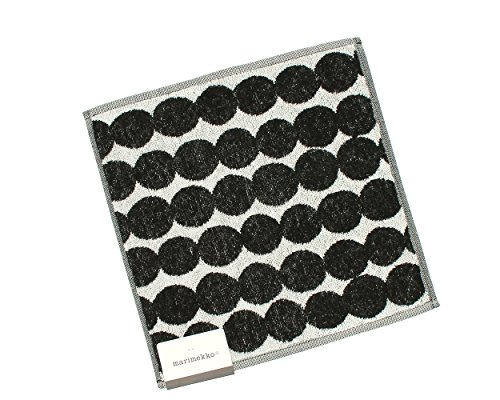 Marimekko Räsymatto Handtuch 30 x 30 cm weiß & schwarz von Marimekko