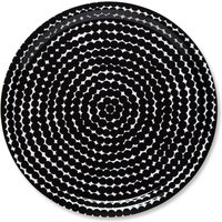 Marimekko - Räsymatto Tablett rund Ø 31 cm, schwarz / weiß von Marimekko