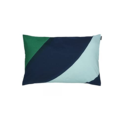 Marimekko - Kissenbezug, Kissenhülle - Savanni - 100% Baumwolle - Farbe: Green-Dark Blue-Mint - 40 x 60 cm von Marimekko