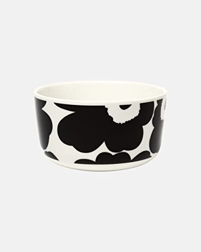 Marimekko - Schale - Oiva-Unikko - Steingut - Weiß-Schwarz - Ø 12,5 cm - 500 ml von Marimekko