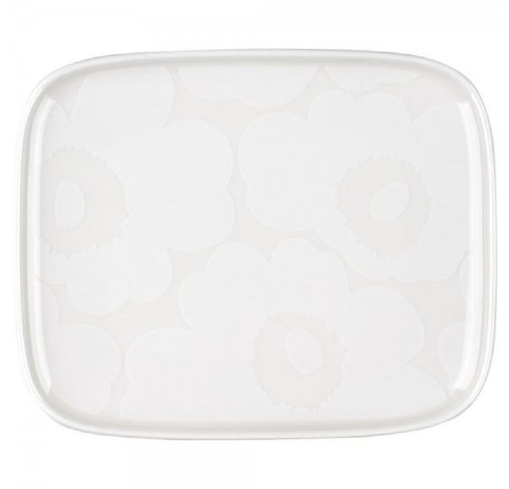Marimekko Servierplatte Teller Oiva Unikko White (15x12cm) von Marimekko