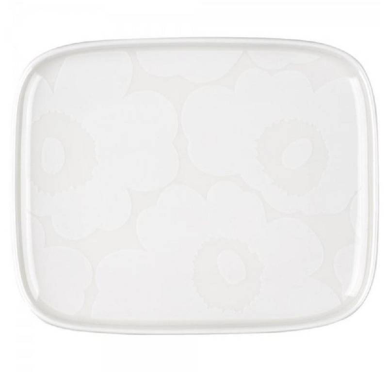 Marimekko Servierplatte Teller Oiva Unikko White (15x12cm) von Marimekko