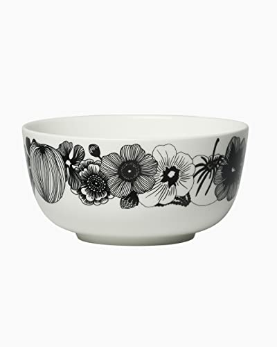 Marimekko Siirtolapuutarha Bowl 9 Dl White, Black von Marimekko