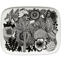 Marimekko - Siirtolapuutarha Servierplatte 15 x 12 cm, schwarz / weiß von Marimekko