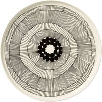 Marimekko - Oiva Siirtolapuutarha Teller, Ø 25 cm, weiß / schwarz von Marimekko