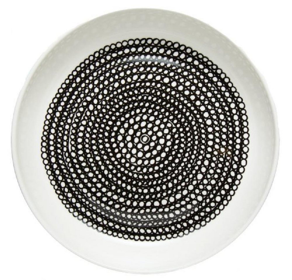 Marimekko Suppenteller Teller Räsymatto Weiß-Schwarz (20,5cm) von Marimekko
