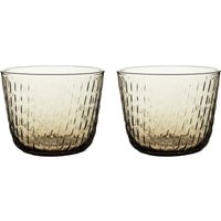 Marimekko - Syksy Glas, 200 ml, braun (2er-Set) von Marimekko