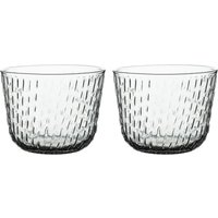 Marimekko - Syksy Glas, 200 ml, misty grey (2er-Set) von Marimekko