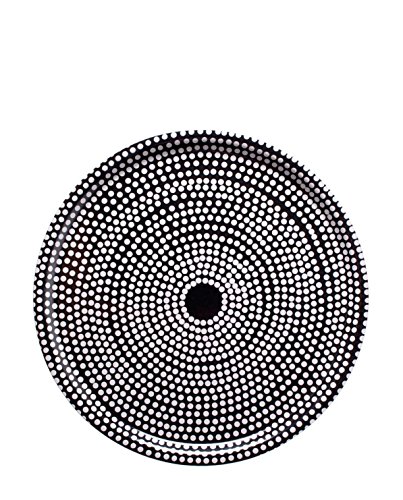 Marimekko - Tablett/Tray - FOKUS - Holz beschichtet - schwarz/weiß - Ø 46 cm von Marimekko