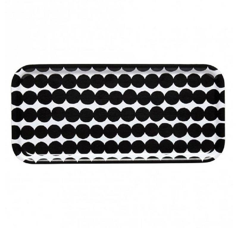 Marimekko Tablett Tablett Räsymatto Weiß-Schwarz (15x32cm) von Marimekko