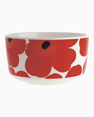 Marimekko Unikko Bowl 5Dl - White, red, Blue von Marimekko