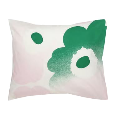 Marimekko Unikko Häivähdys Pillow case 80x80 cm, Off White, lt.pink, Green von Marimekko