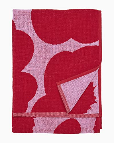 Marimekko Unikko Hand Towel; 50 x 70 - pink, red von Marimekko