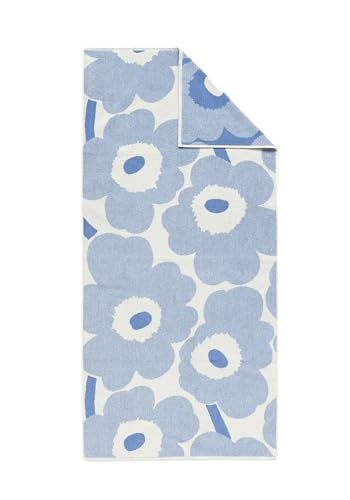 Marimekko Unikko Handtücher, Hellblau, 30x50cm, 50x70cm, 70x150cm (70x150cm) von Marimekko