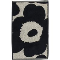 Marimekko - Unikko Jacquard Gästehandtuch 30 x 50 cm, baumwollweiß / dunkelblau von Marimekko