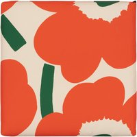 Marimekko - Unikko Sitzkissen, 40 x 40 cm, cotton / orange / grün von Marimekko
