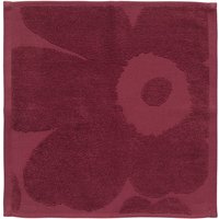 Marimekko - Unikko Solid Mini-Handtuch, 32 x 32 cm, burgunder von Marimekko