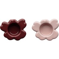 Marimekko - Unikko Teelichthalter, rosy grey / reddish brown (2er-Set) (60th Anniversary Collection) von Marimekko