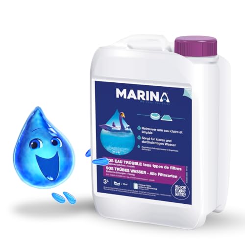 MARINA SOS Trübes Wasser, Flockmittel, Flockungsmittel Pool flüssig, 3 Liter von Marina