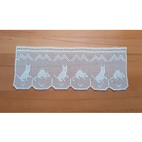 Handgehäkelte Gardine "Katzen Und Mäuse" von Marina5000