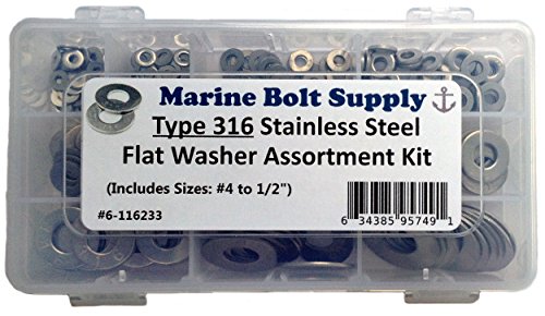 Typ 316 Edelstahl Flach Waschmaschine Sortiment Kit Marine Bolt Supply 6–116233 Typ 316 Edelstahl Flach Waschmaschine Sortiment Kit Marine Bolt Supply 6–116233 von Marine Bolt Supply